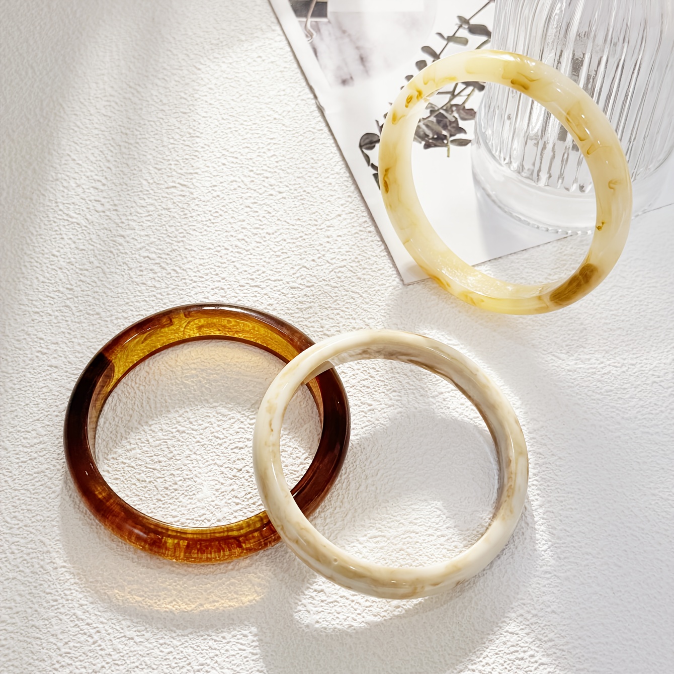 3pcs Minimalist Women's Vintage Bracelet Set, Stackable